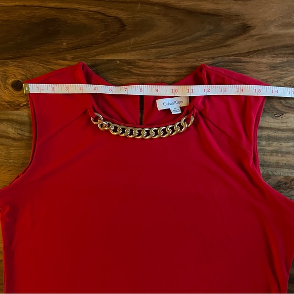 NWOT Red Calvin Klein Shirt/Blouse - Picture 6 of 11